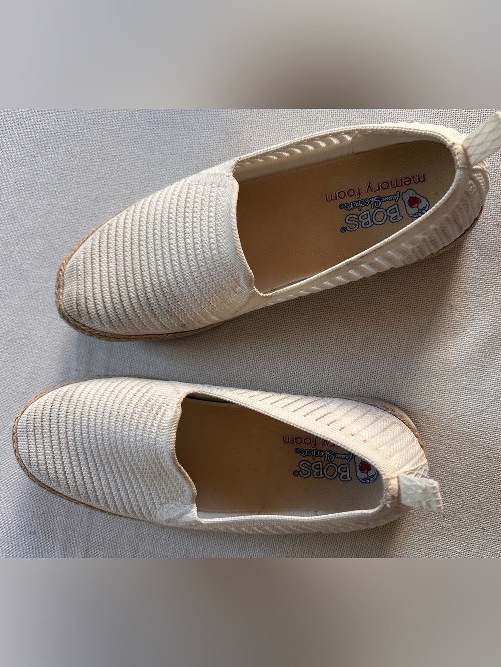 Skechers BOBS Flexpadrille 3.0 | Pastel Sky Slip-On Canvas Casual Sneakers 9 - Picture 3 of 6